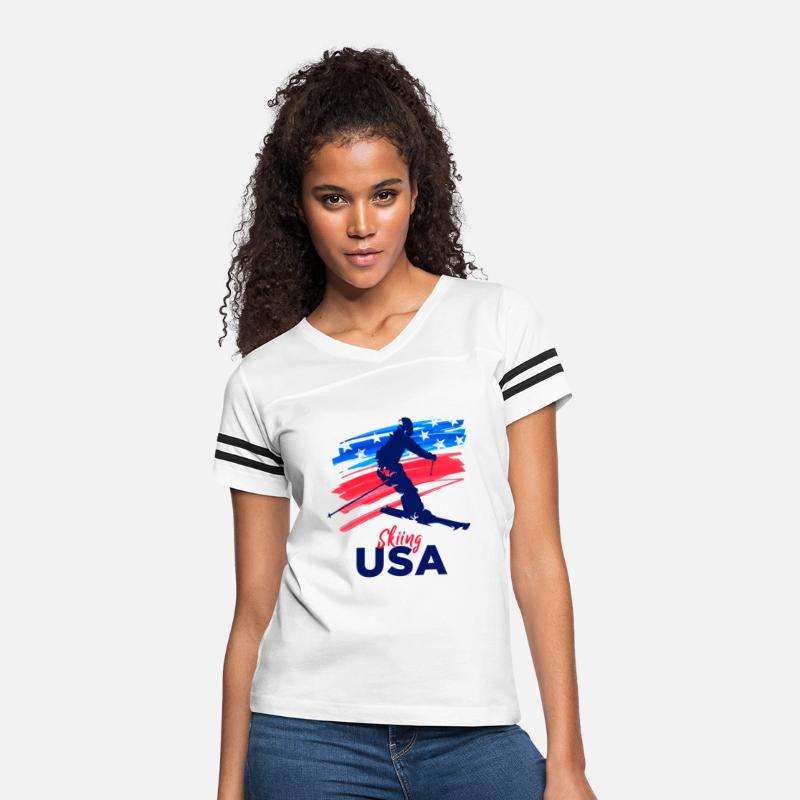 Skiing Usa Support The Team Usa Flag Ski Winter