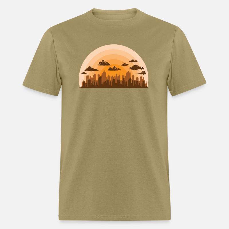 Skyline with Clouds over City Building