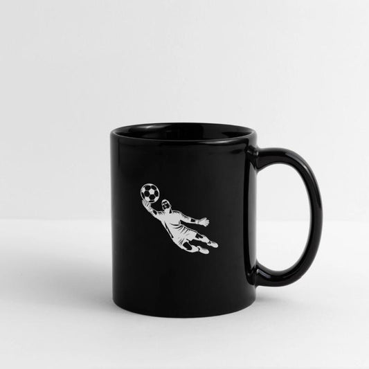 Soccer Goalkeeper Jumps To Save The Ball