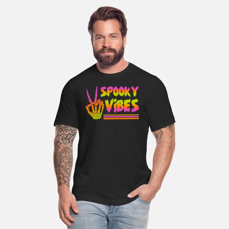 Spooky Vibes Peace Skeleton Hand Sign