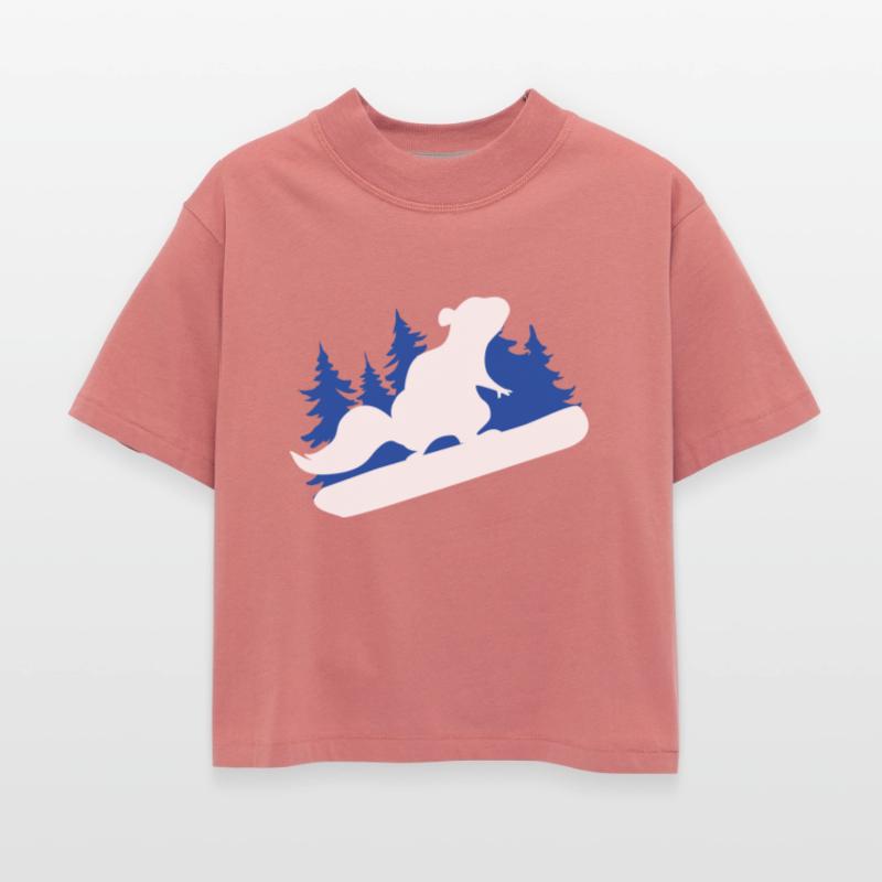 Squirrel Snowboard Funny Snowboarding