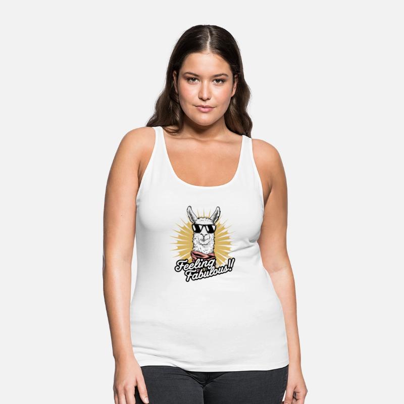 Stylish Llama Art Feeling Fabulous! Digital Design