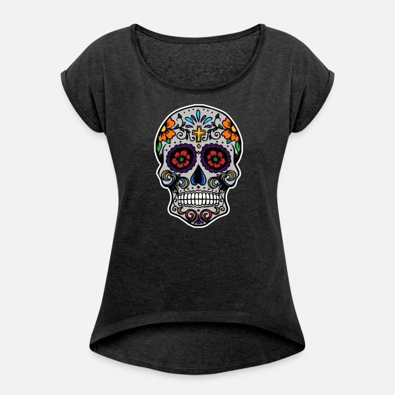 Sugar Skull Mexican Culture Day of the dead Grey