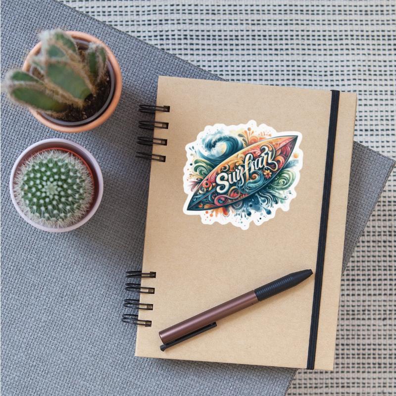 Surf Scene with digital art