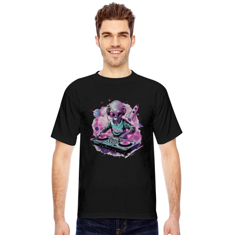 Techno DJ Rave Dancefloor Alien