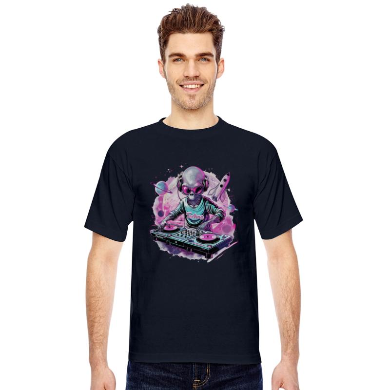 Techno DJ Rave Dancefloor Alien