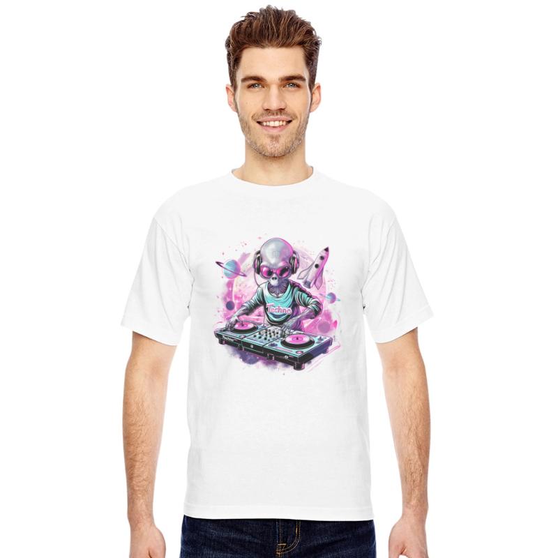 Techno DJ Rave Dancefloor Alien