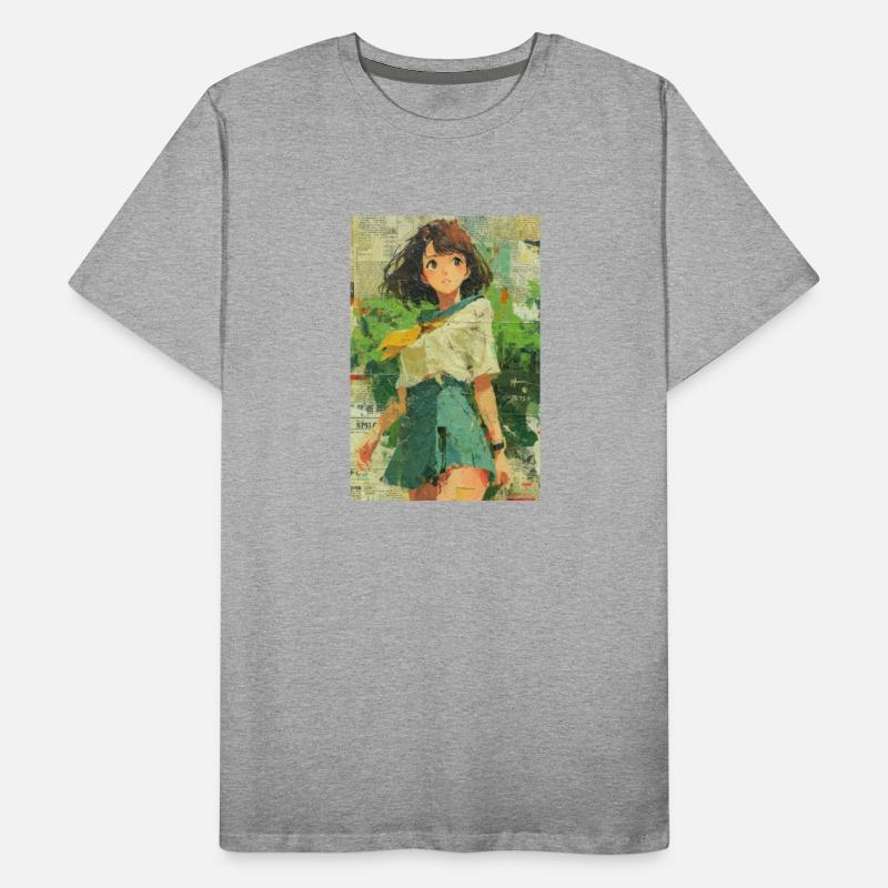 Textured Anime Girl Collage Art