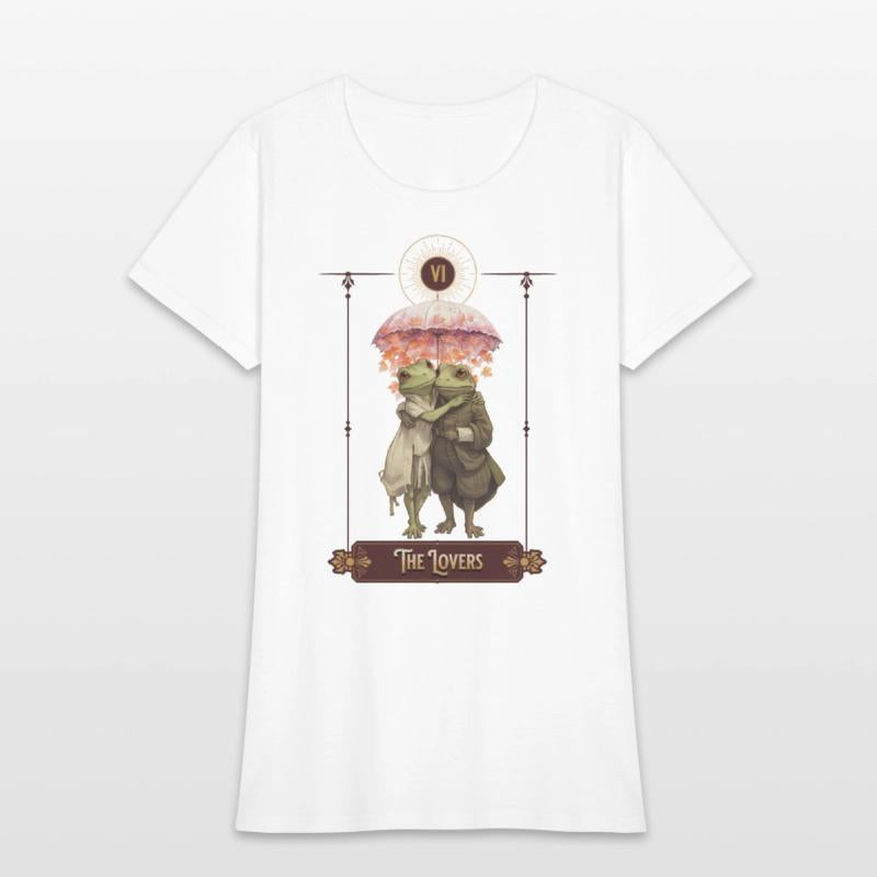 "The Lovers" Frog Tarot Card