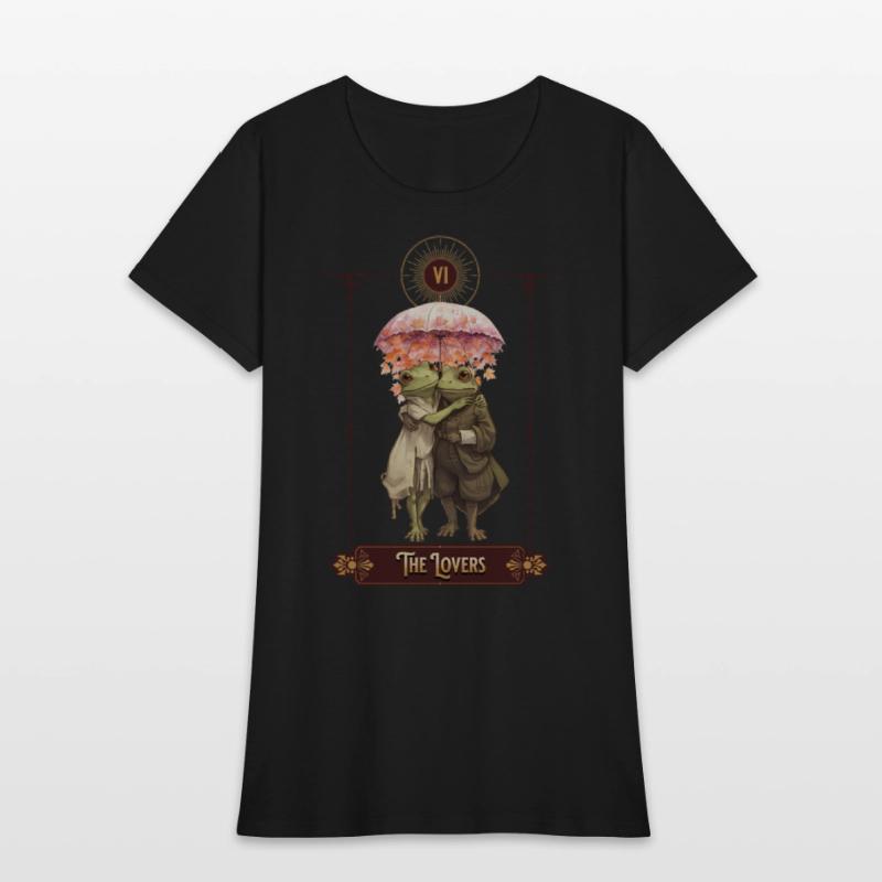 "The Lovers" Frog Tarot Card