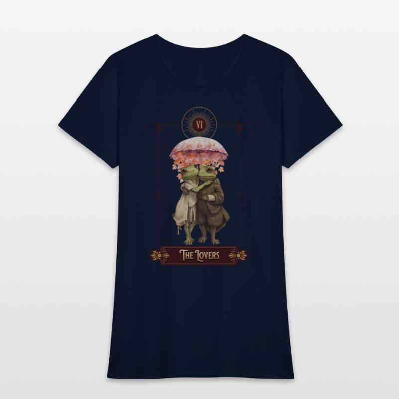 "The Lovers" Frog Tarot Card