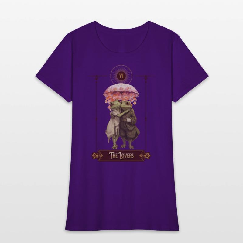 "The Lovers" Frog Tarot Card