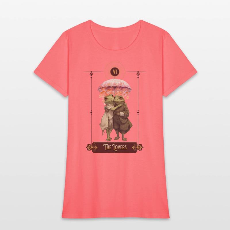 "The Lovers" Frog Tarot Card