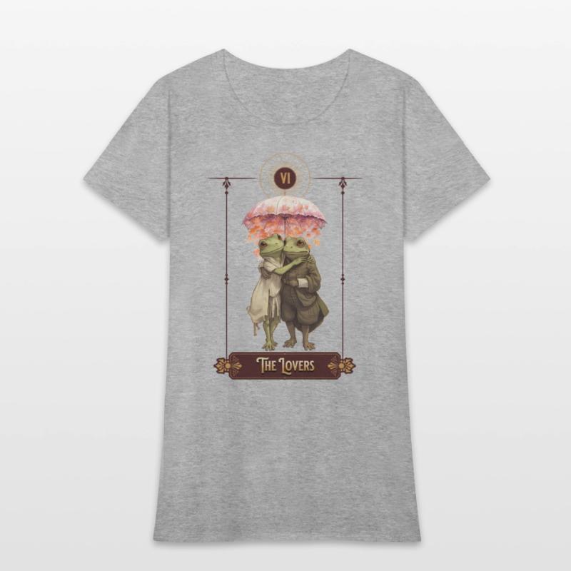 "The Lovers" Frog Tarot Card