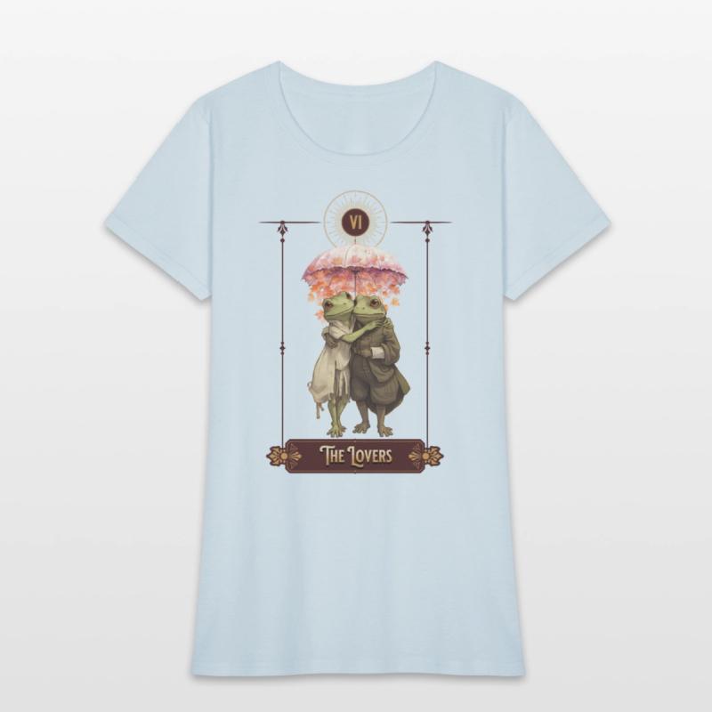 "The Lovers" Frog Tarot Card