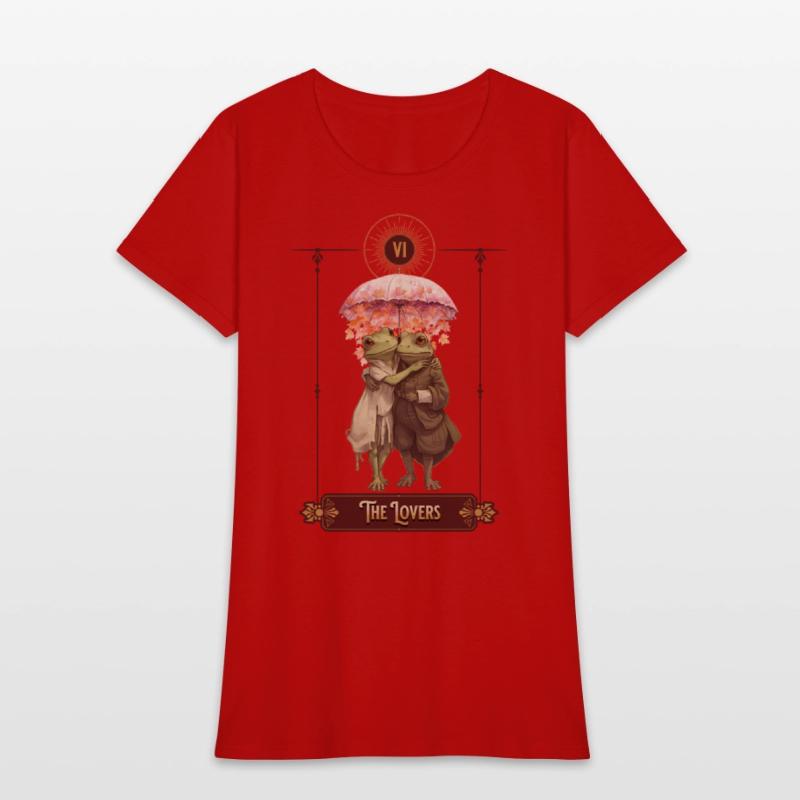 "The Lovers" Frog Tarot Card