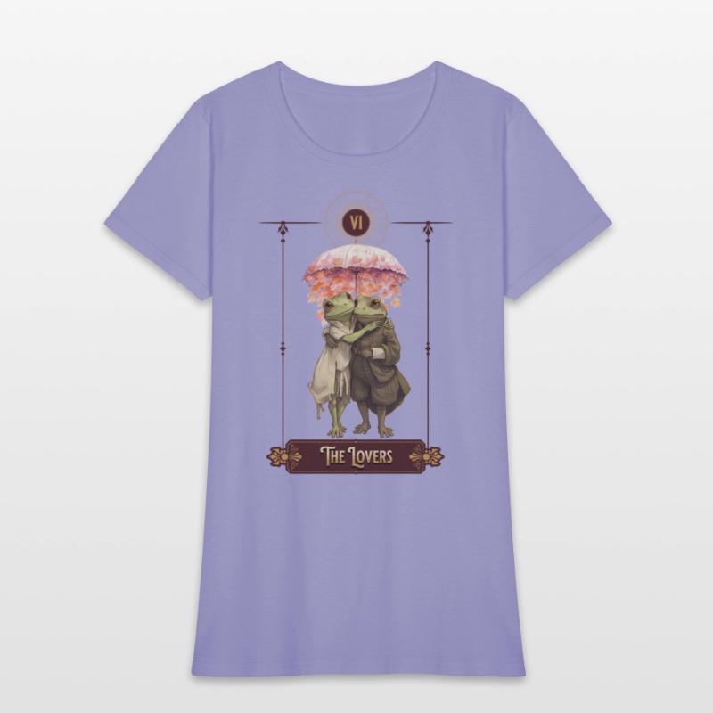 "The Lovers" Frog Tarot Card