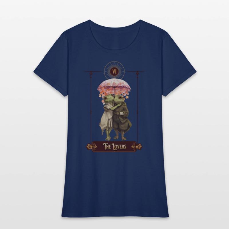 "The Lovers" Frog Tarot Card