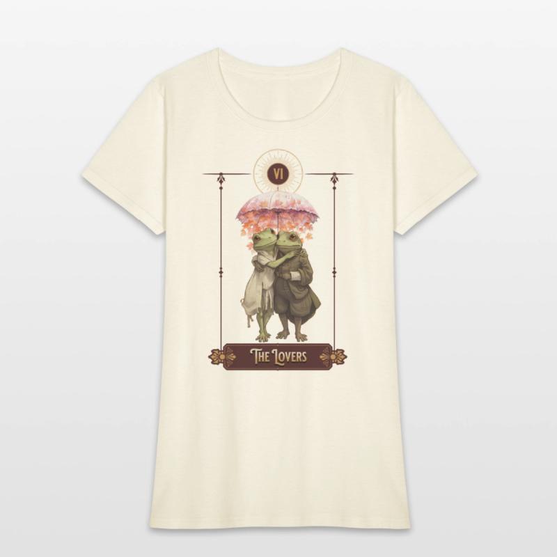 "The Lovers" Frog Tarot Card