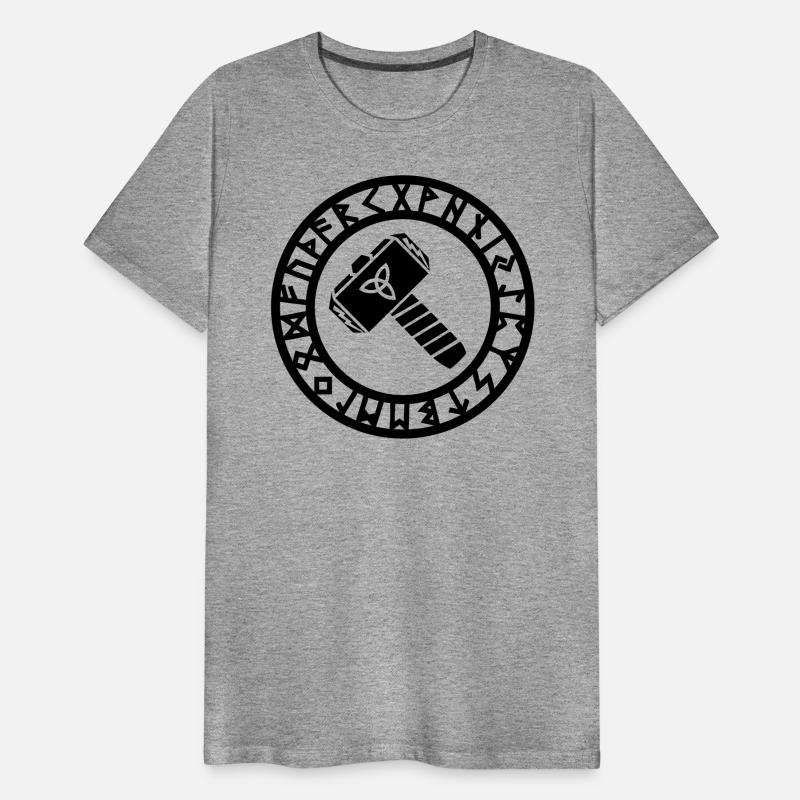 Thors Hammer, Runes, Triquetra, Mjolnir, Pagan