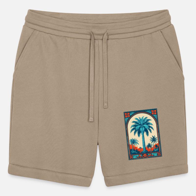 Traditional Silkscreen Illustration Of Palm Trees