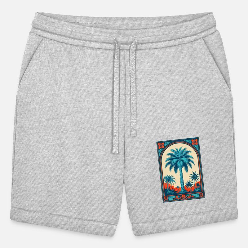 Traditional Silkscreen Illustration Of Palm Trees