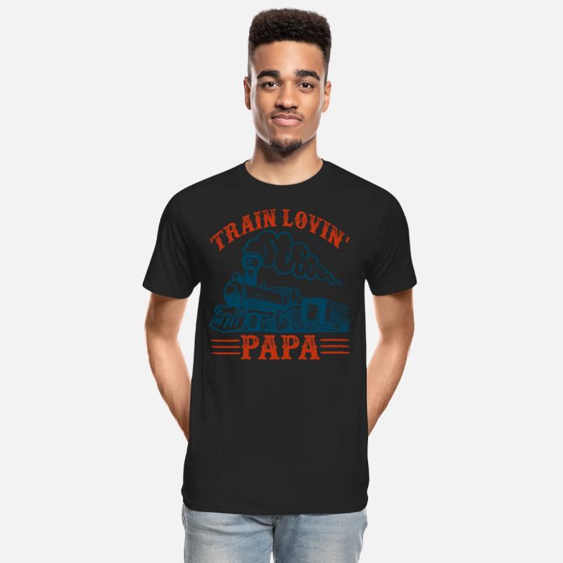 Train Lovin Papa Father s Day Shirts Men Birthday