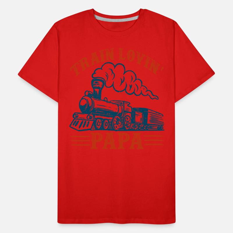 Train Lovin Papa Father s Day Shirts Men Birthday