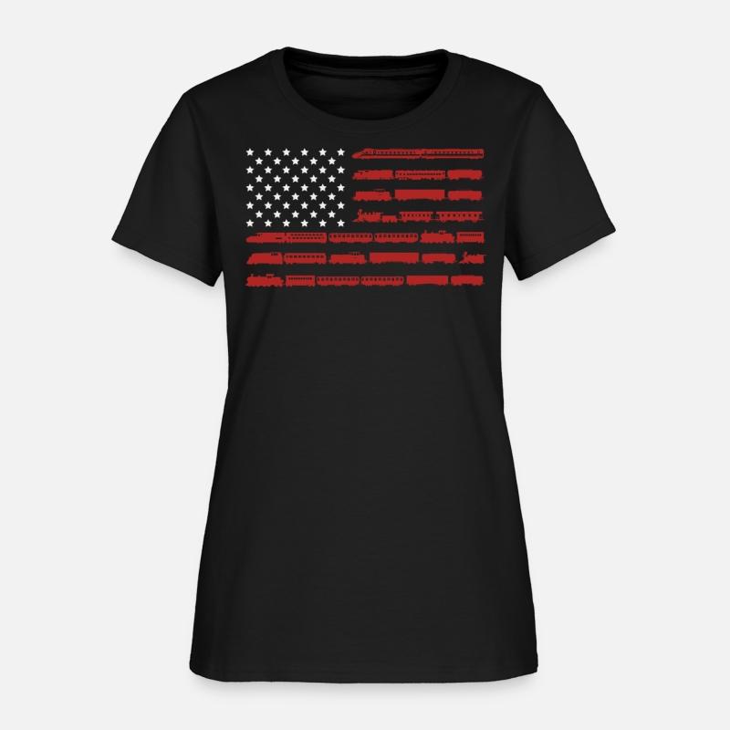 Trains USA American Flag