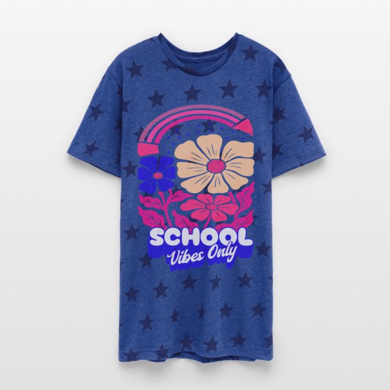 Vibrant Floral Rainbow with School Vibes