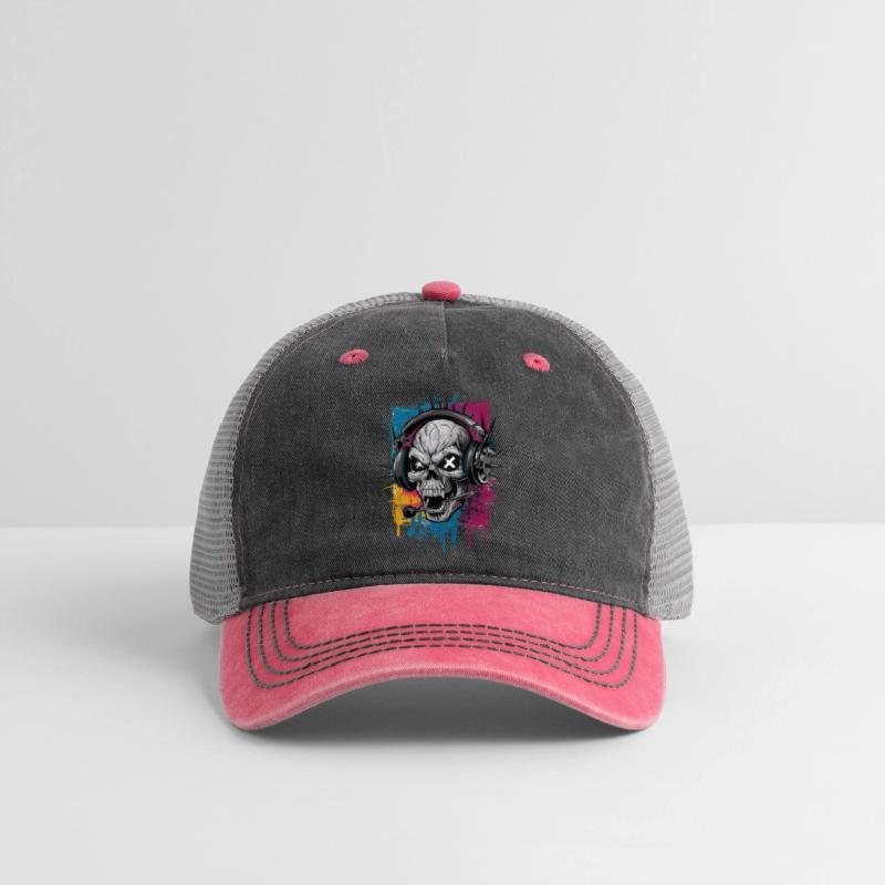 Vintage Hip Hop Rapper-Inspired Spiked Skull Head