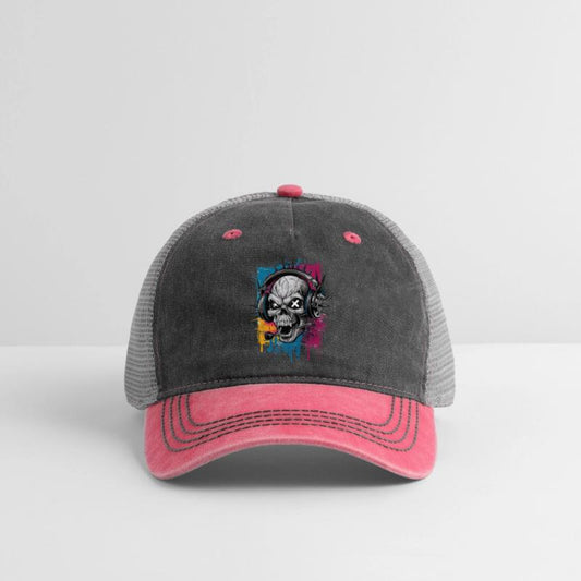 Vintage Hip Hop Rapper-Inspired Spiked Skull Head