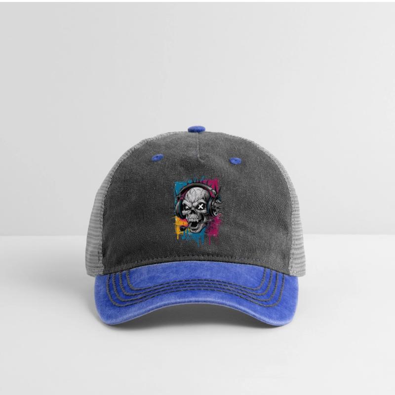 Vintage Hip Hop Rapper-Inspired Spiked Skull Head
