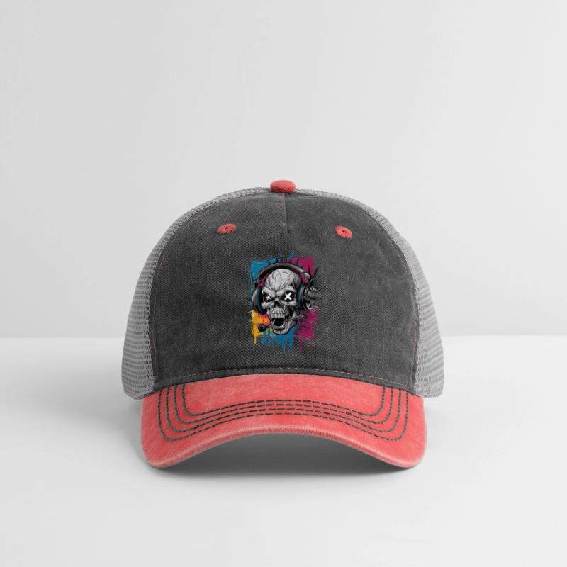 Vintage Hip Hop Rapper-Inspired Spiked Skull Head
