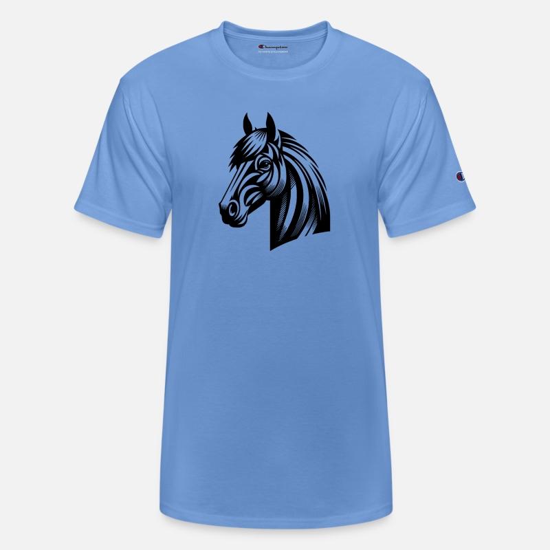 Vintage Horse Head Portrait Tattoo Style