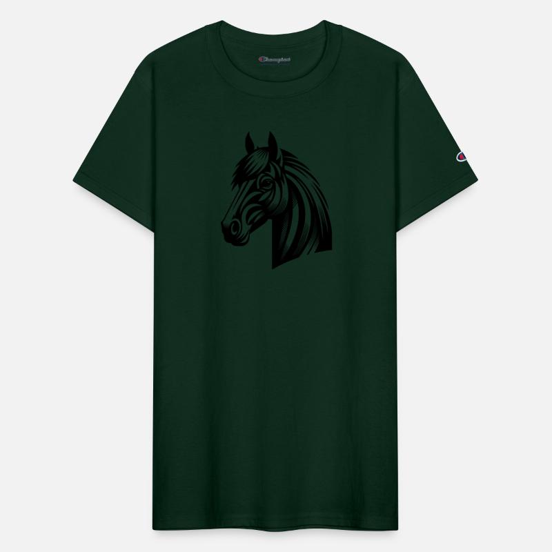 Vintage Horse Head Portrait Tattoo Style