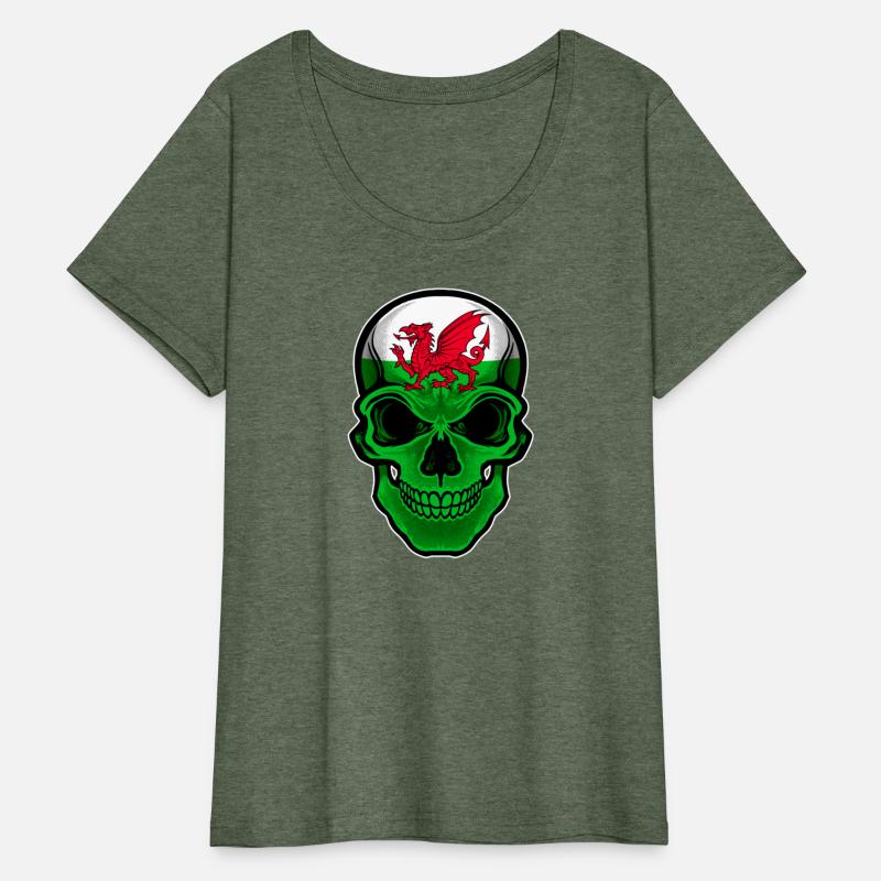 Wales Flag Skull Welsh Heritage Dragon Flag