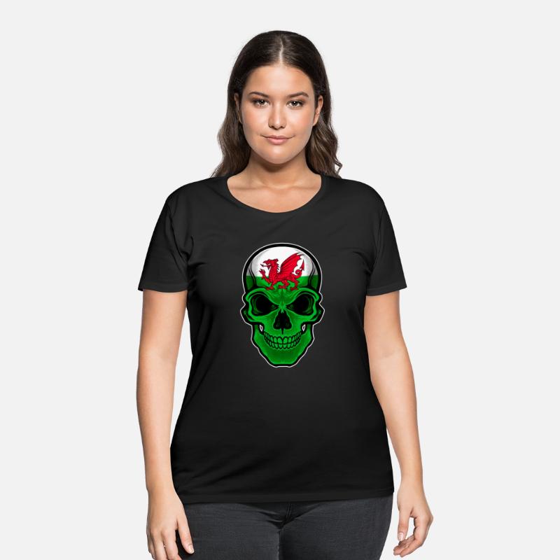Wales Flag Skull Welsh Heritage Dragon Flag