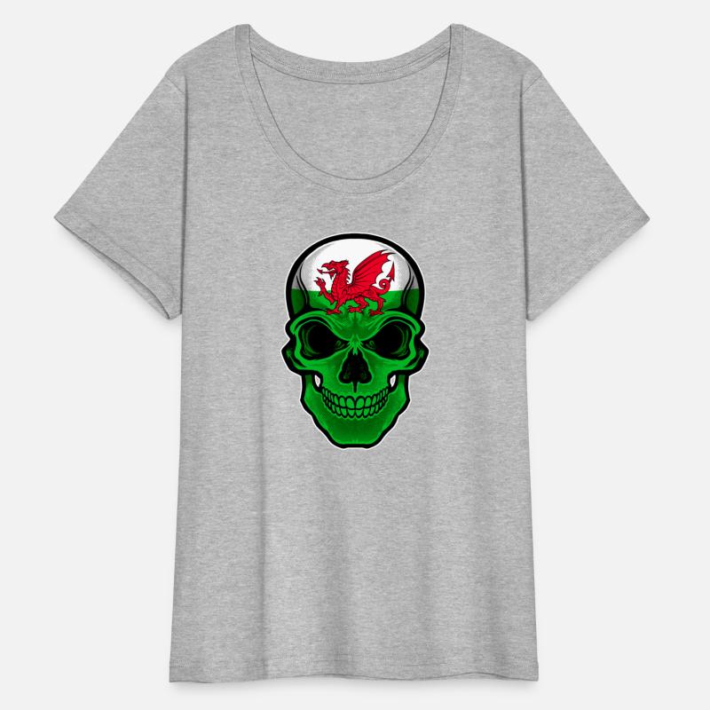 Wales Flag Skull Welsh Heritage Dragon Flag