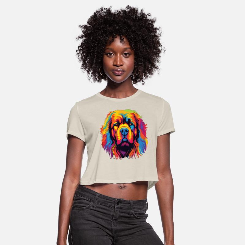 Watercolor Colorful Tibetan Mastiff