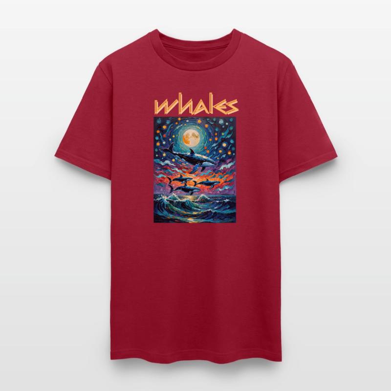 Whales in Moonlight, Sea Mammals, Sea Life