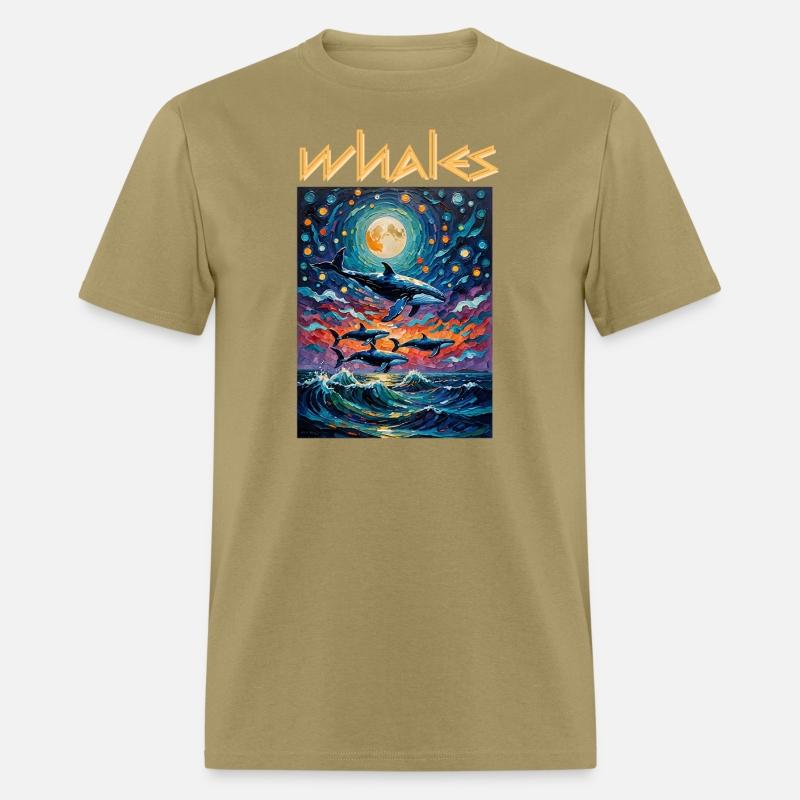 Whales in Moonlight, Sea Mammals, Sea Life