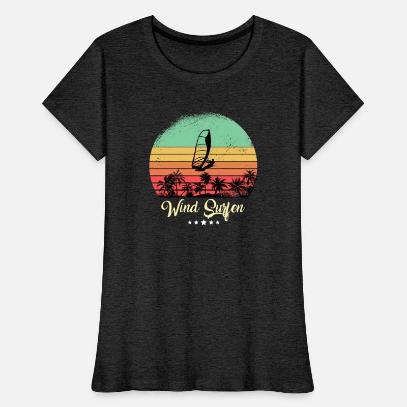 Wind Surfing Vintage Retro Sunset Sport
