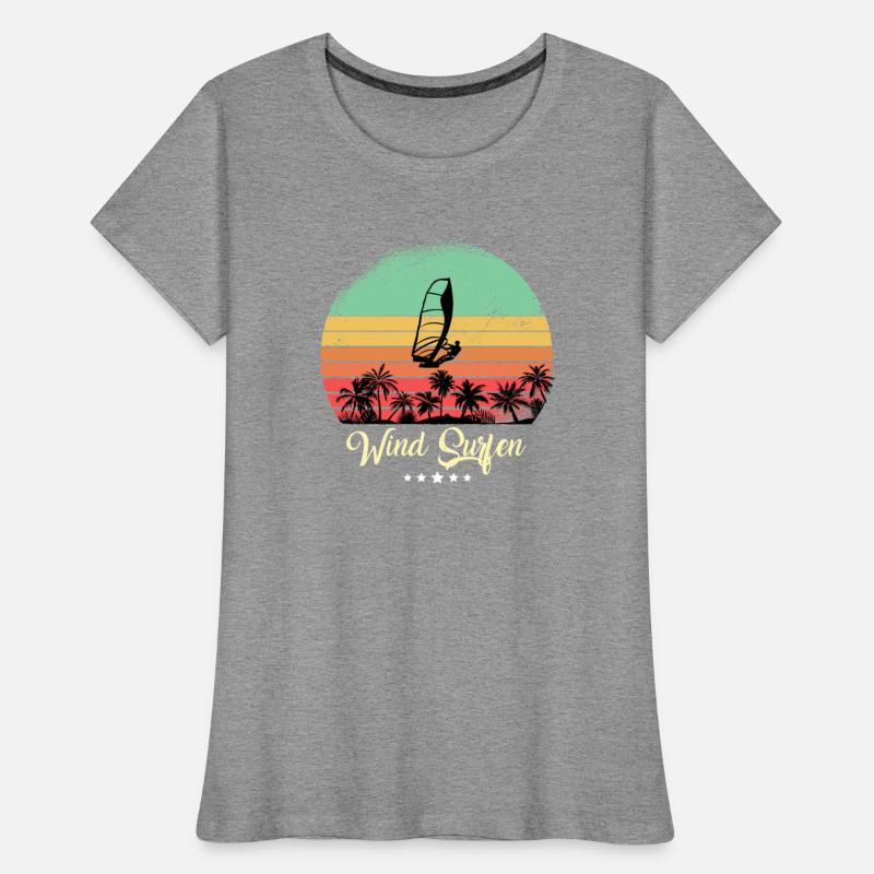 Wind Surfing Vintage Retro Sunset Sport