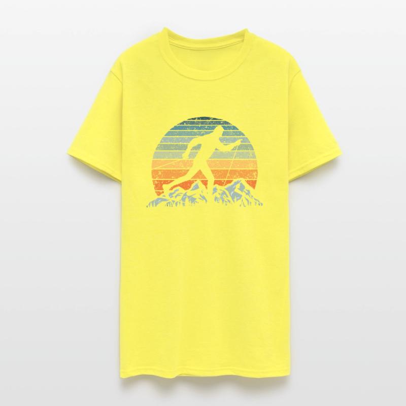 Winter Sports Vintage Sunset Cross-Country Skiing