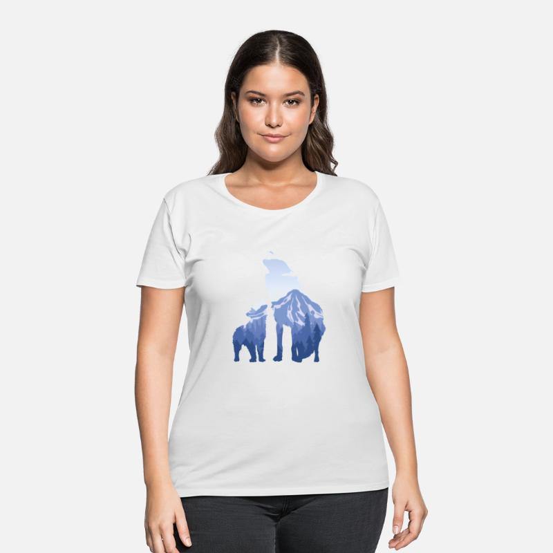 Wolf And Puppy Husky Mountains Nature Hiking