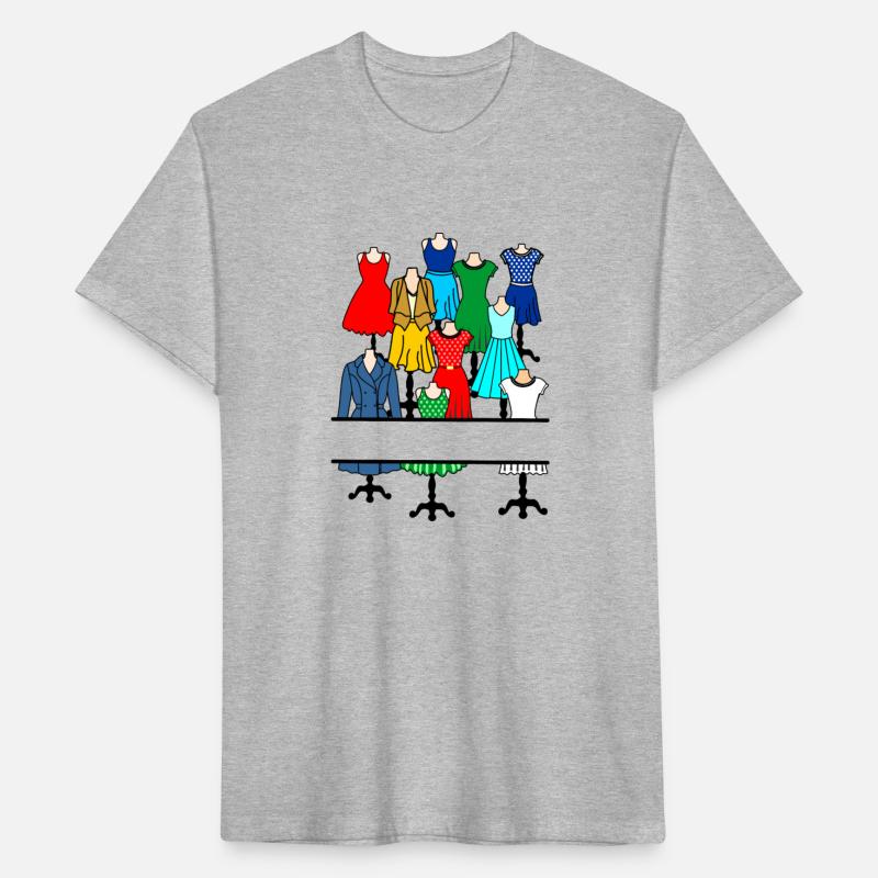 Women's and girls' clothes on mannequin