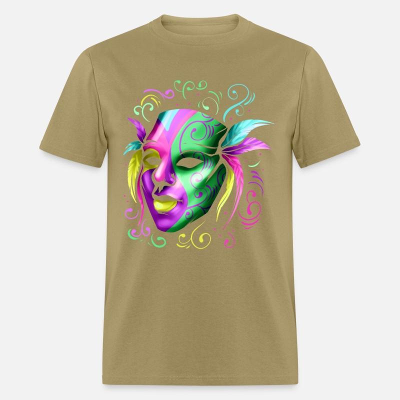 Yellow, Purple And Green Mask For Mardi Gras