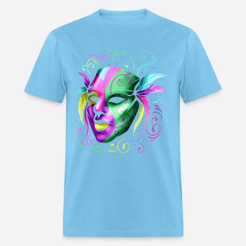 Yellow, Purple And Green Mask For Mardi Gras