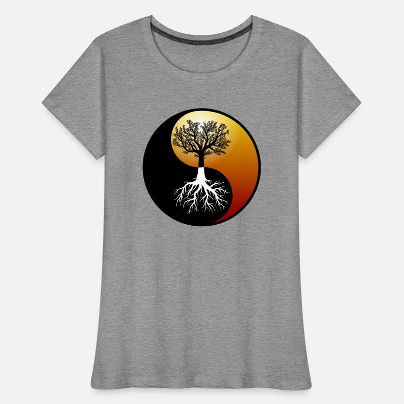 Yin yang with trees